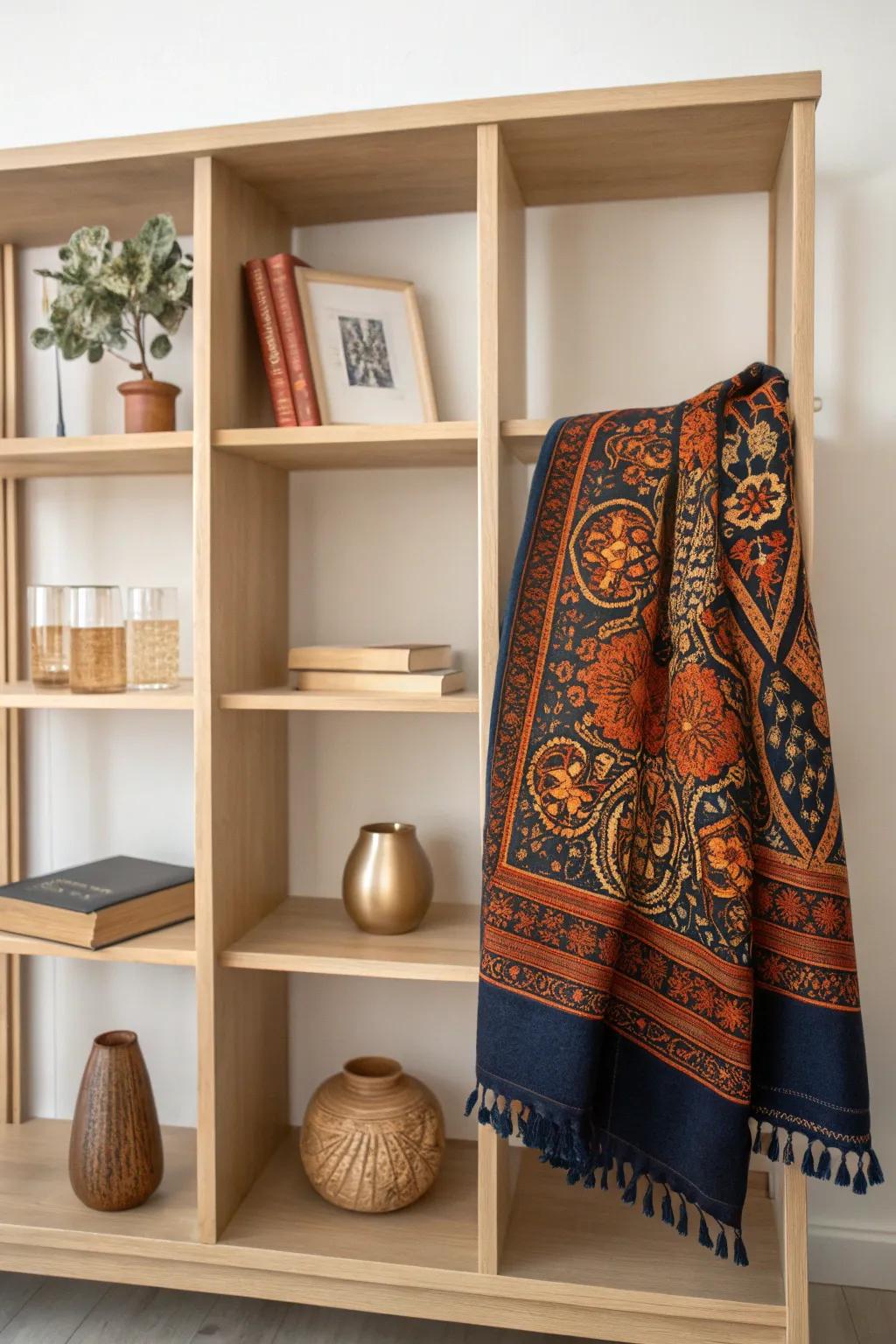 Transform your bookshelf with a bold backdrop - a perfect blend of Scandinavian simplicity and boho charm!