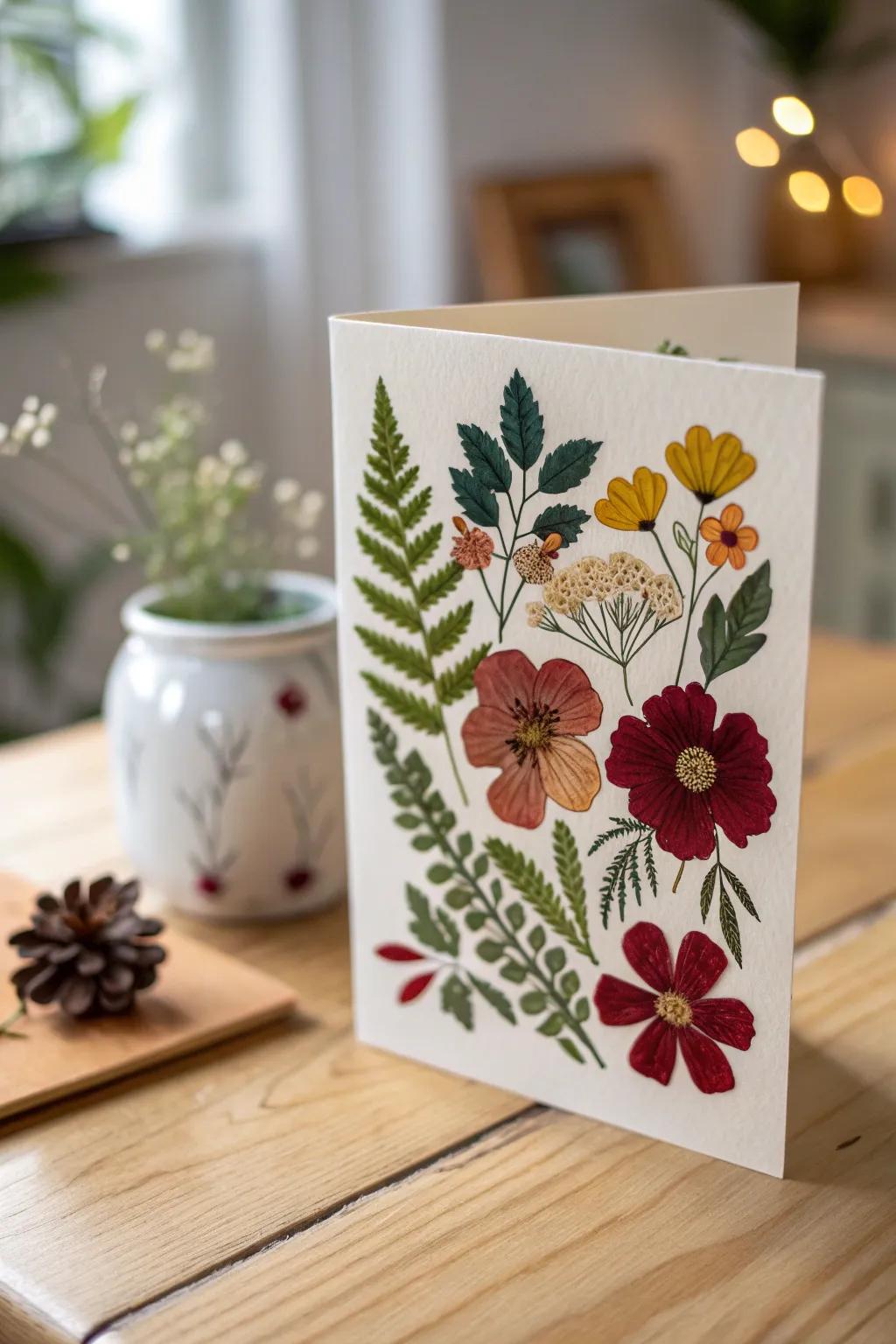 Embrace the elegance of nature with floral festivity in your Diwali cards.