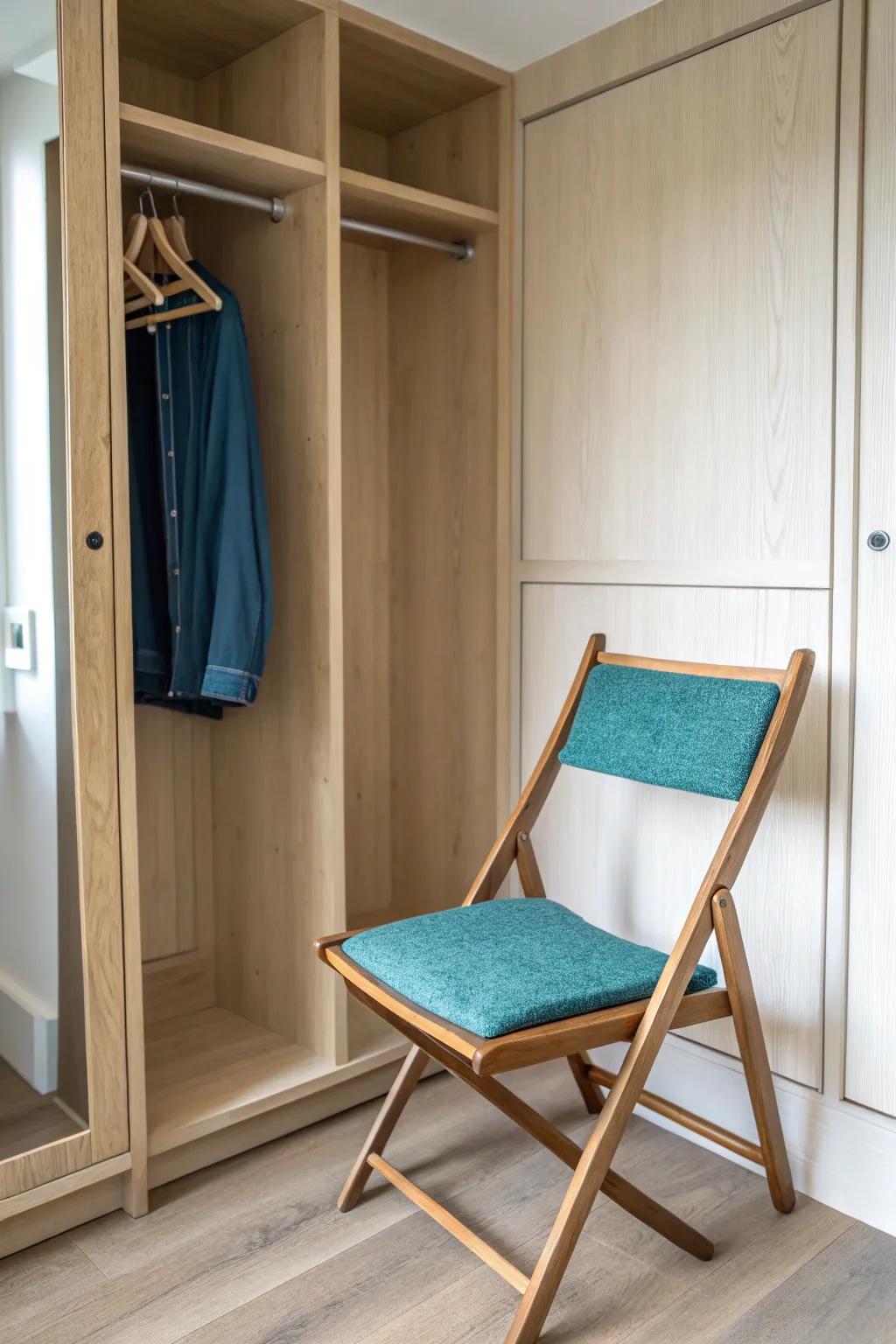 Elevate your storage game with style: A closet companion that marries function with artful design.