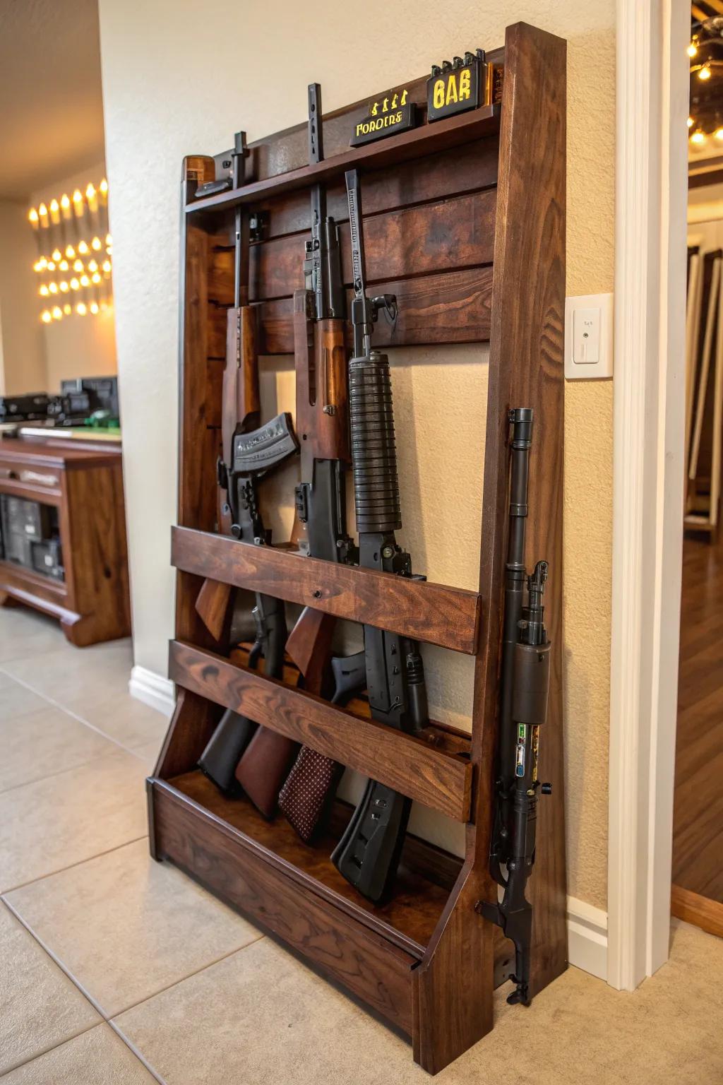 Master the art of organization with a handcrafted magazine rack.