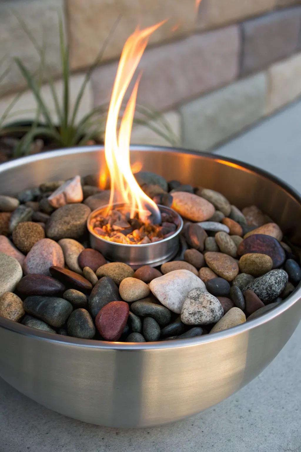 Elevate your evenings with a handcrafted mini fire bowl that brings the tranquility of nature to your tabletop.