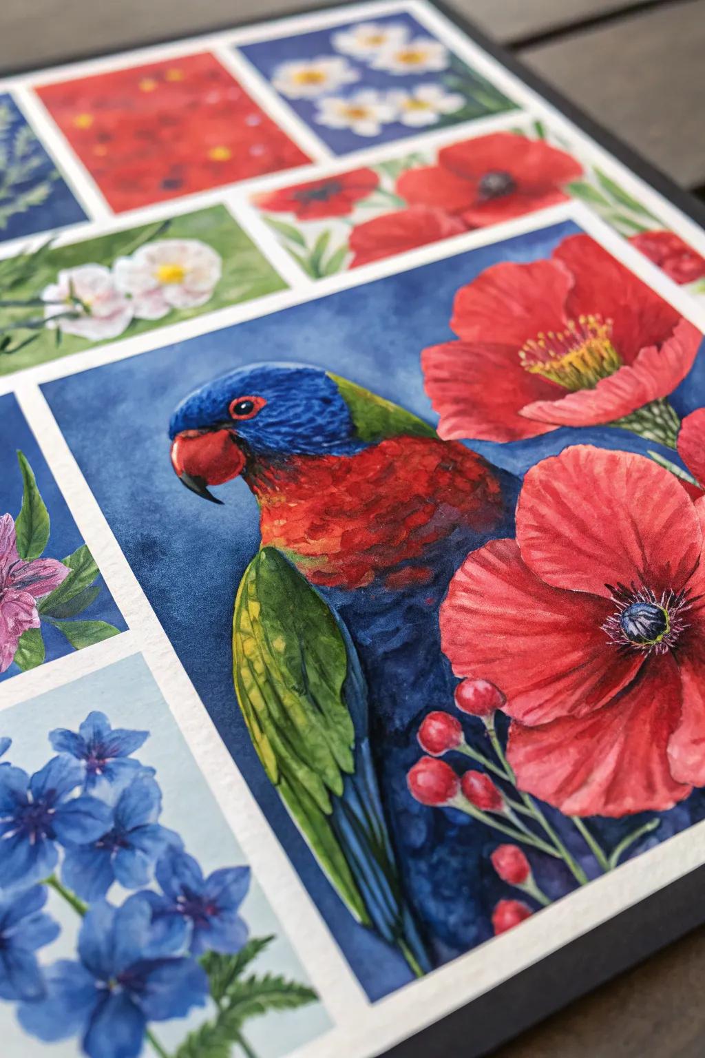 Transform practice into masterpiece: Discover the art of watercolor collage.