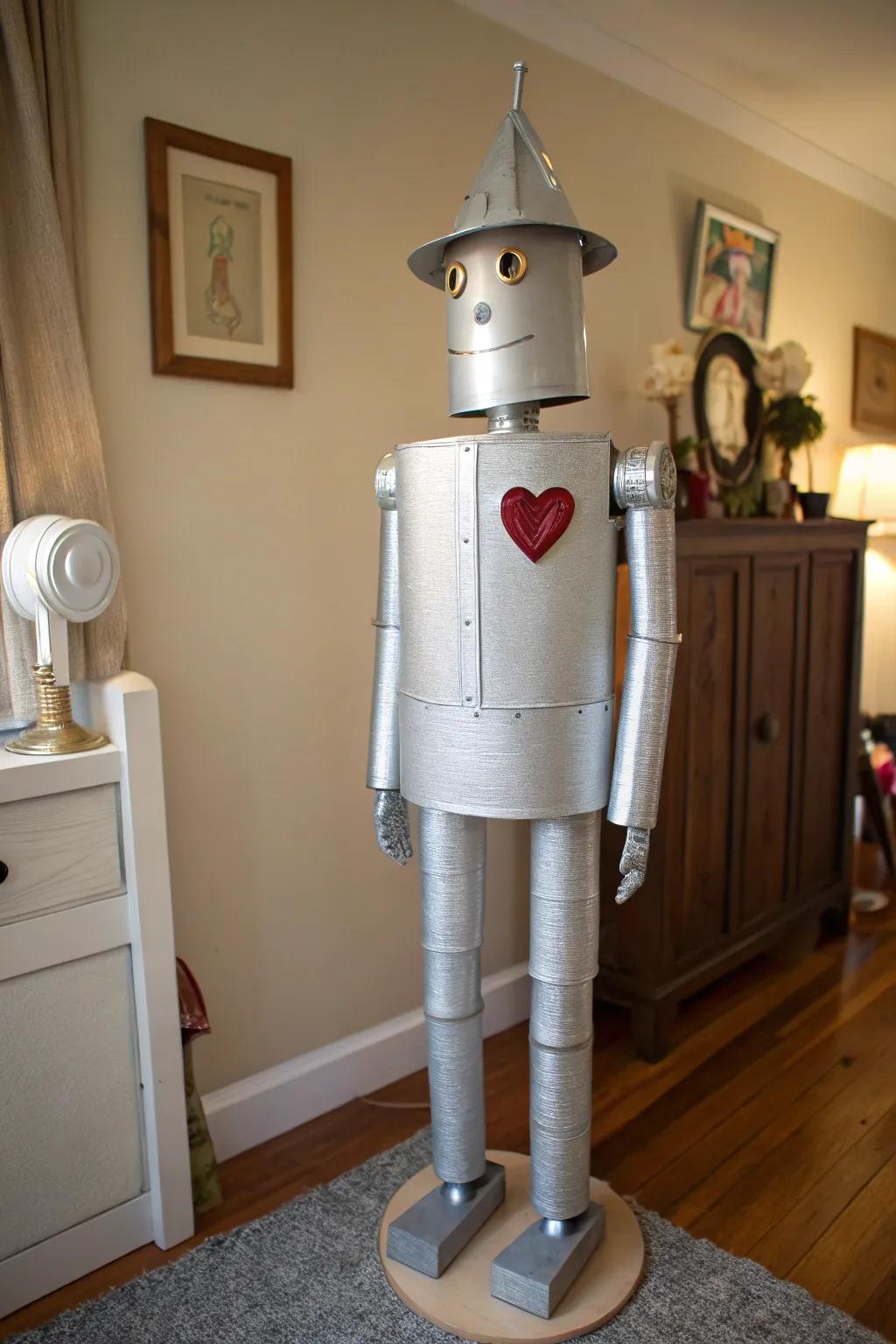 Crafted with love: A minimalist Tin Man costume ready for adventure!
