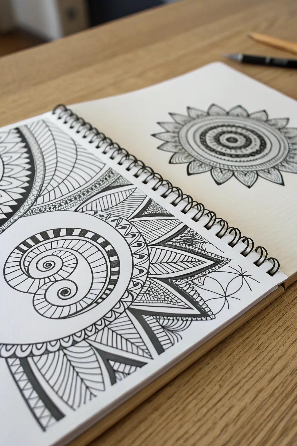 Discover the art of Zentangle: simplicity meets elegance in every pattern.