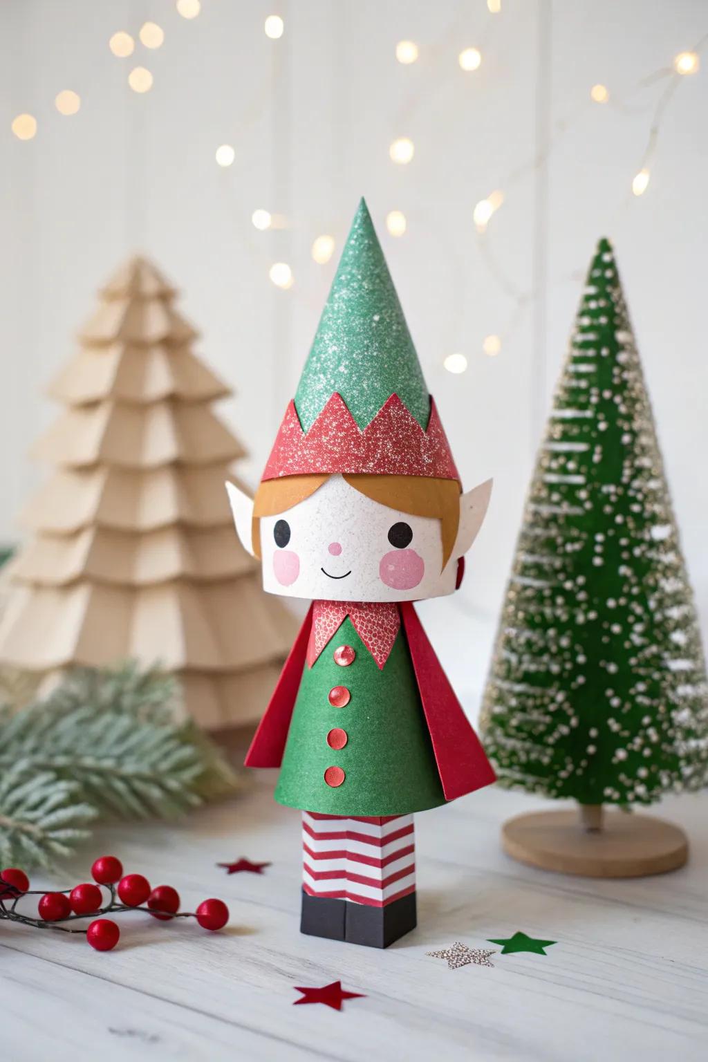 Spark joy this season with vibrant paper elves that shimmer under festive lights. 🌟