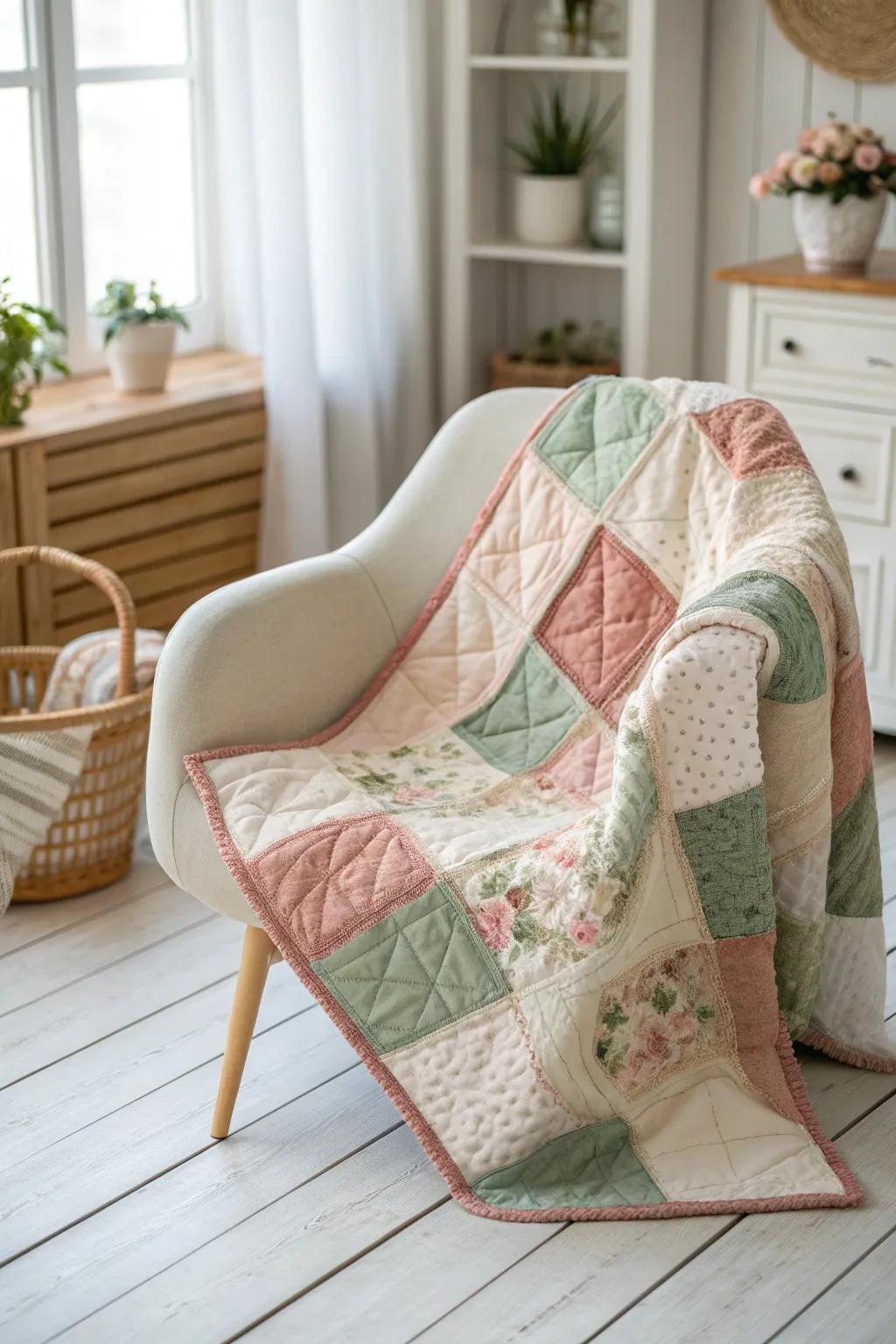 Wrap yourself in the nostalgic warmth of a vintage-inspired flannel quilt, where simplicity meets timeless charm.