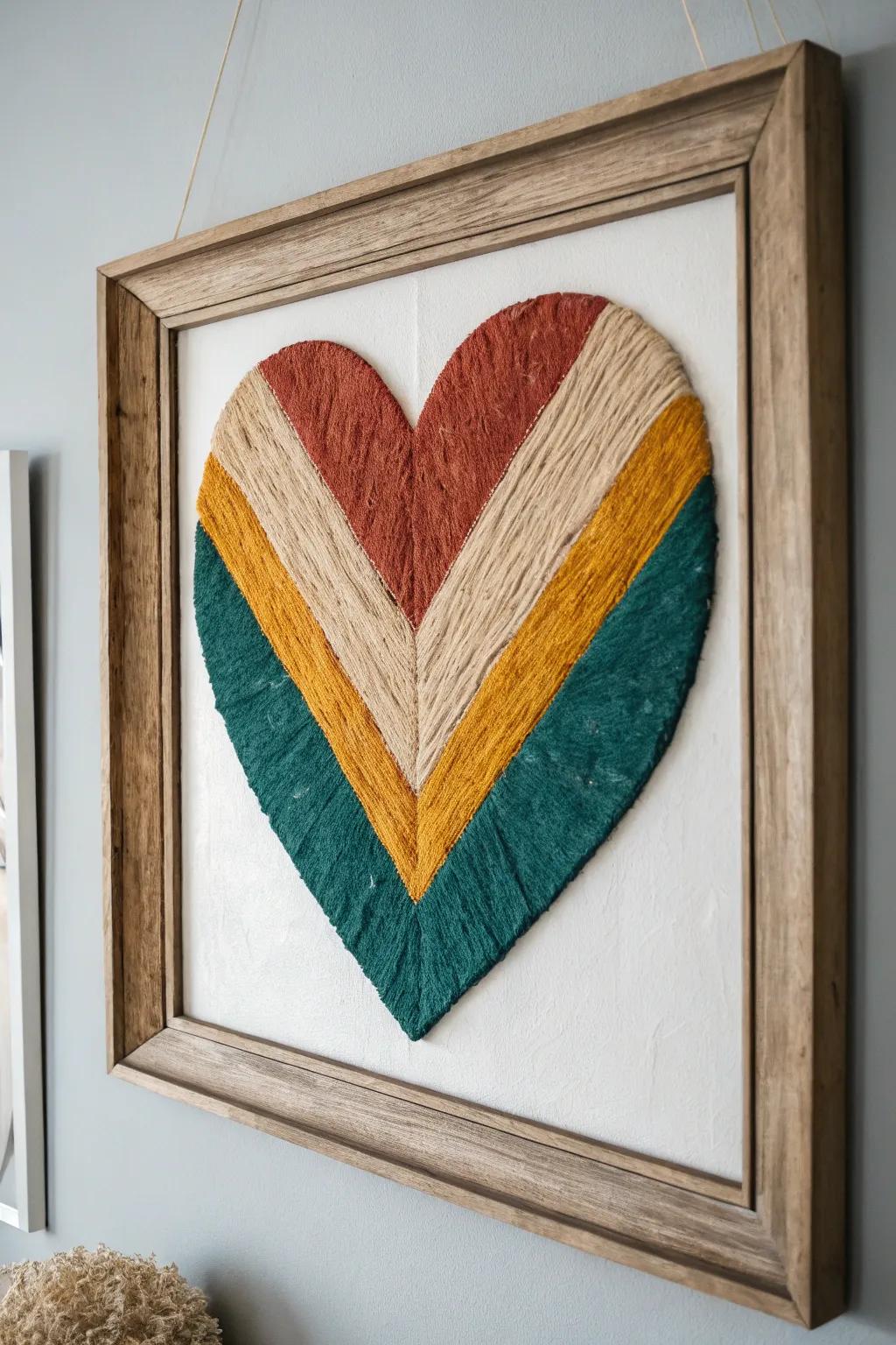Discover the art of texture with this captivating heart-shaped mixed media masterpiece. Perfect for those who cherish simplicity and natural beauty.