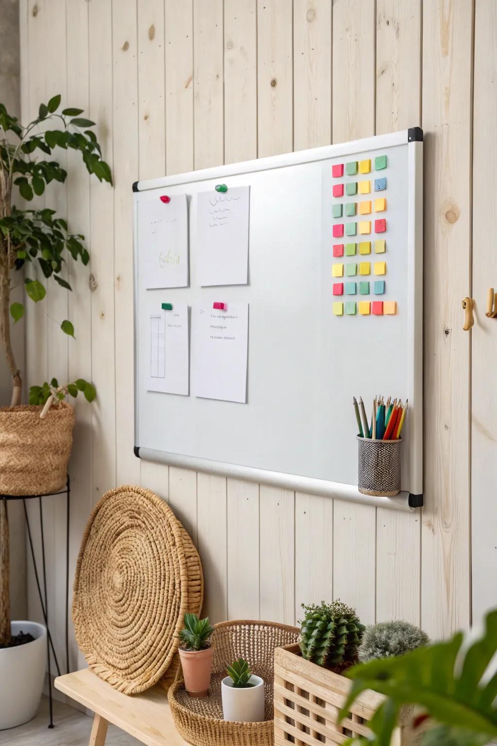 Transform your homeschool space into a haven of creativity with this minimalist idea wall.