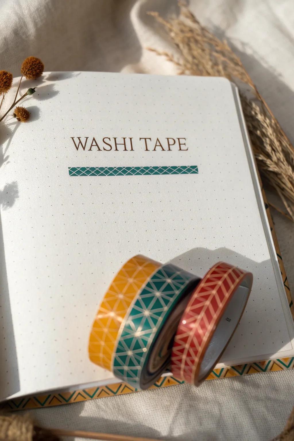 Elevate your scrapbooking with the artful touch of washi tape - where simplicity meets bold elegance.