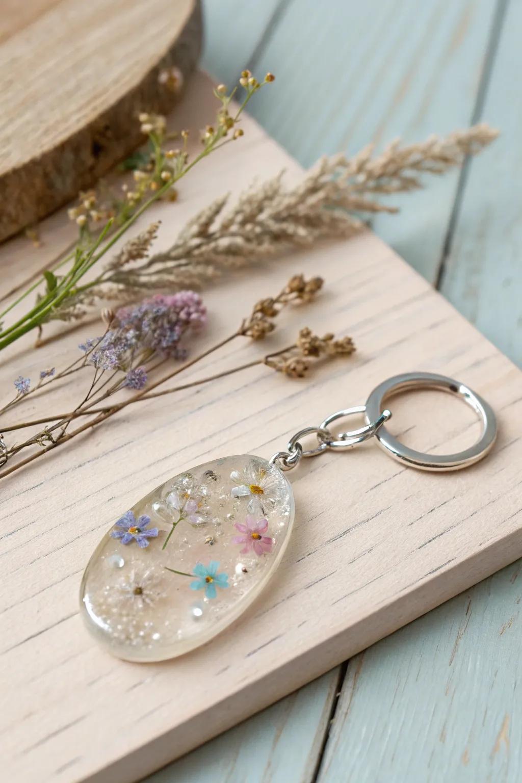Encapsulate tiny worlds with sparkly resin magic! ✨🔑 #ResinArt #ScandiBoho
