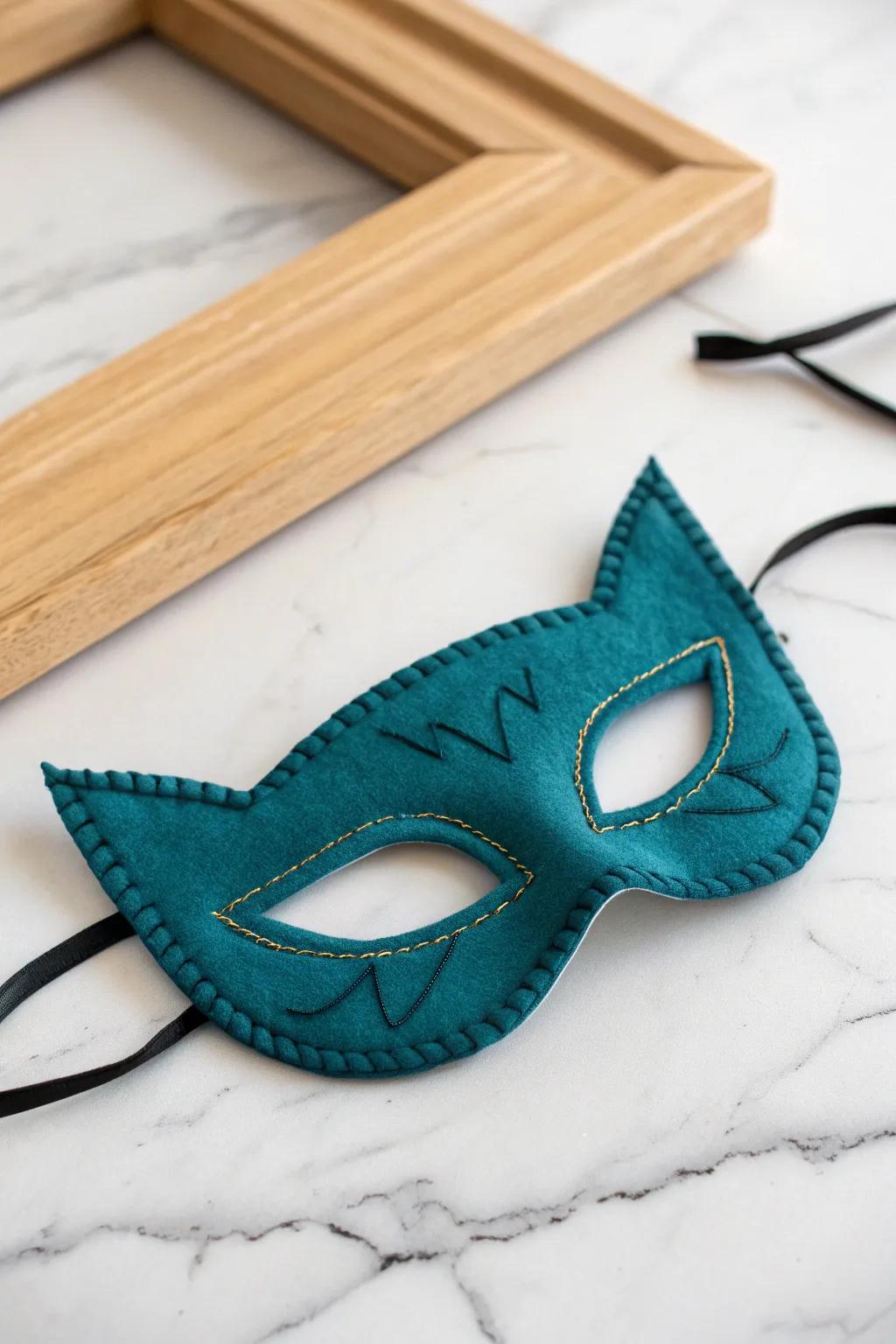 Unleash your inner hero with this chic DIY superhero mask – a blend of elegance and adventure!