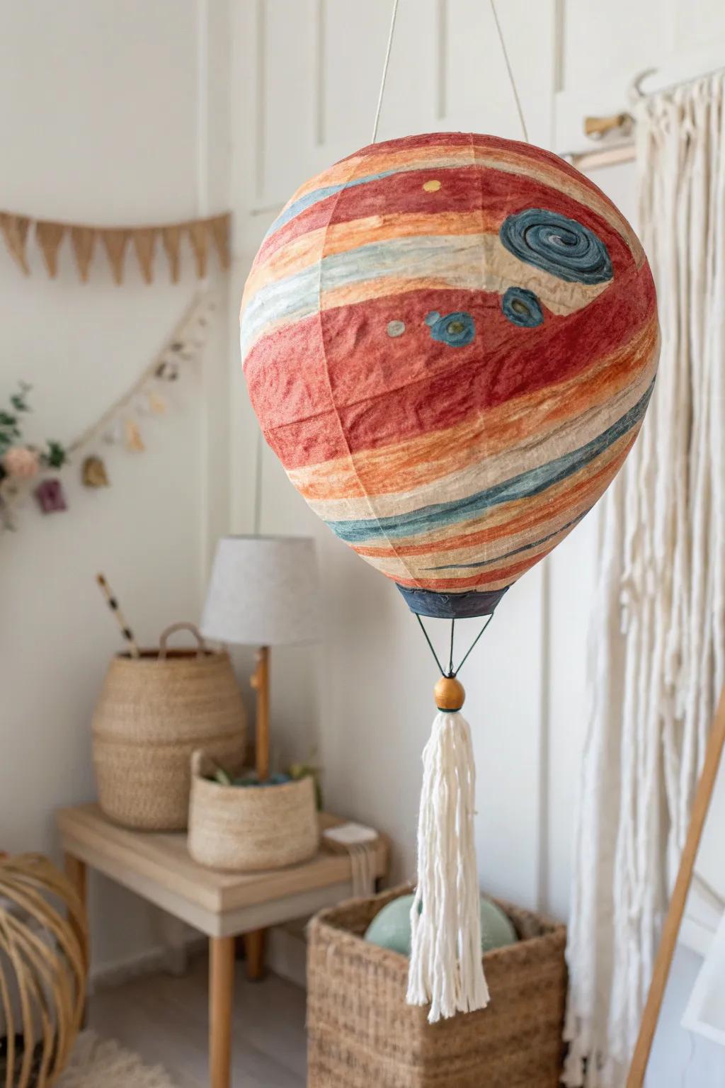Transform your space into a cosmic haven with this stunning paper mache planetary model. A blend of artistry and simplicity, perfect for the modern minimalist.