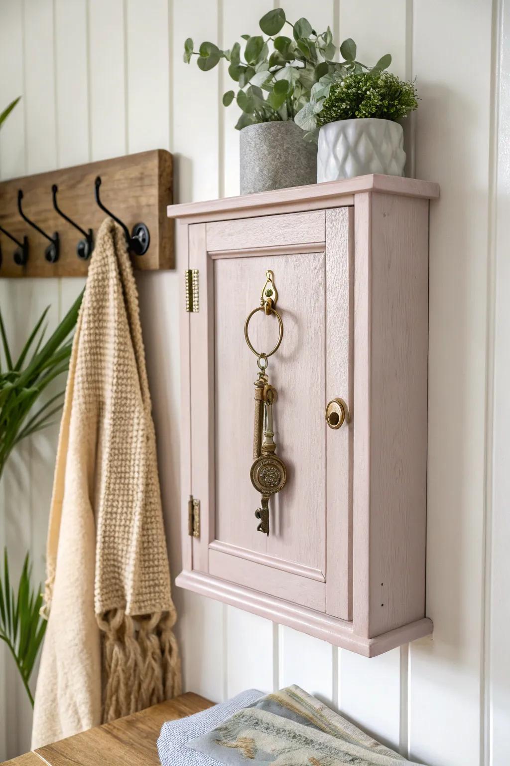 Elevate your entryway with this chic repurposed cabinet door key holder—where minimalism meets Boho elegance!