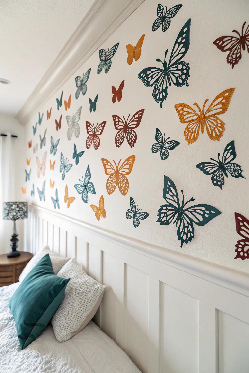 Bring your walls to life with the whimsical charm of butterfly stencils.