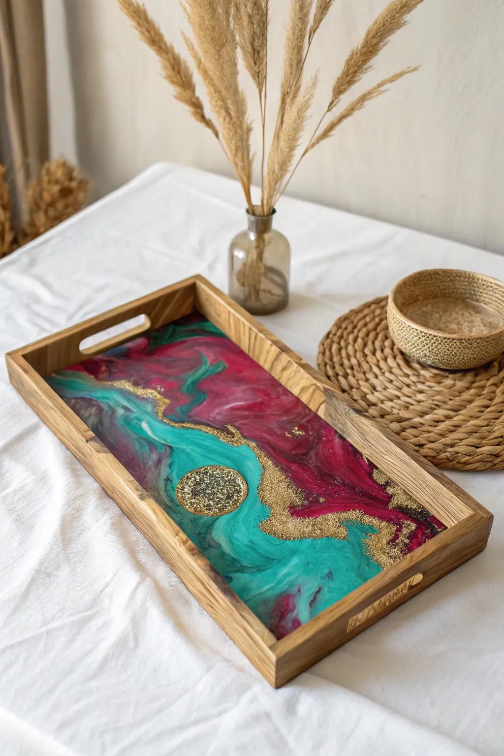 Transform your gatherings with a splash of color—this Unicorn Spit serving tray is both art and function.