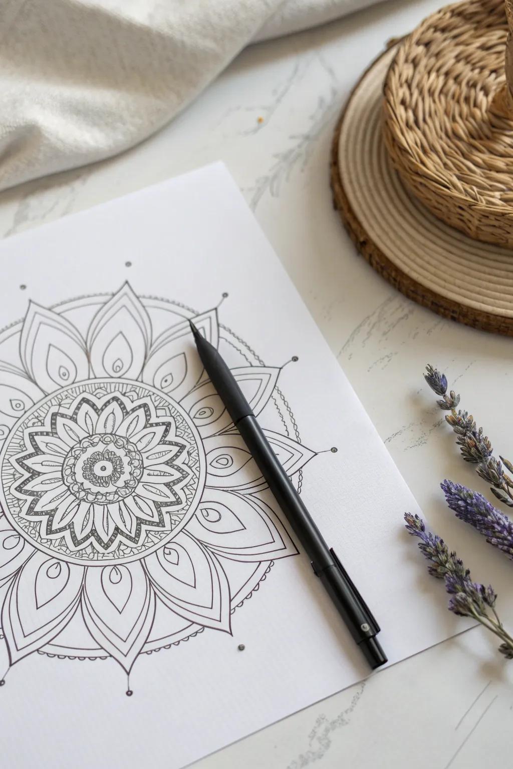 Dive into the art of meditation with mesmerizing abstract mandalas. Let your creativity flow from the center outwards.