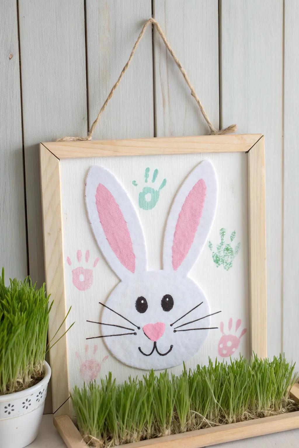 Celebrate Easter with these charming handprint bunnies - a delightful blend of simplicity and creativity!