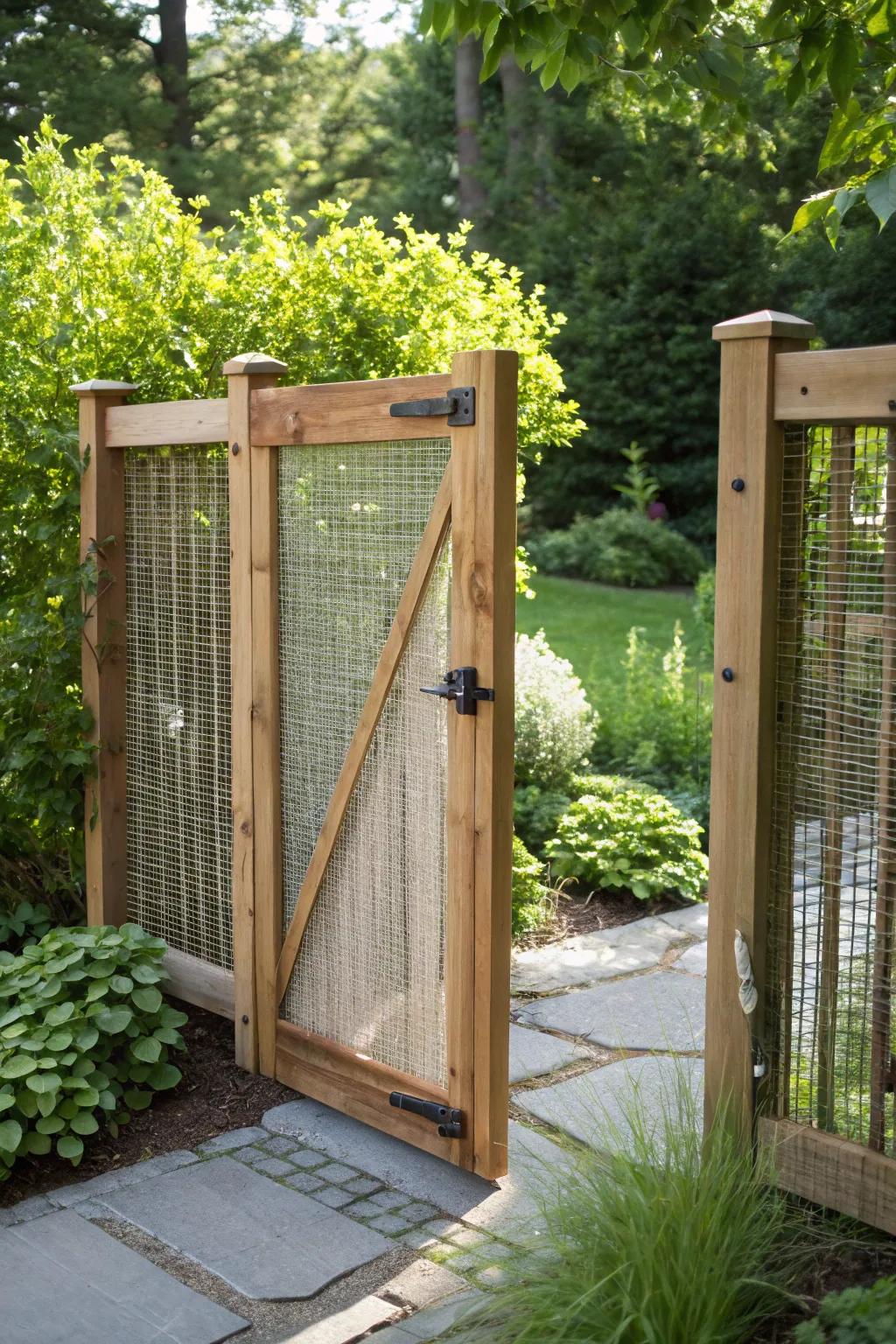 Transform your garden with this chic and practical T-post gate!