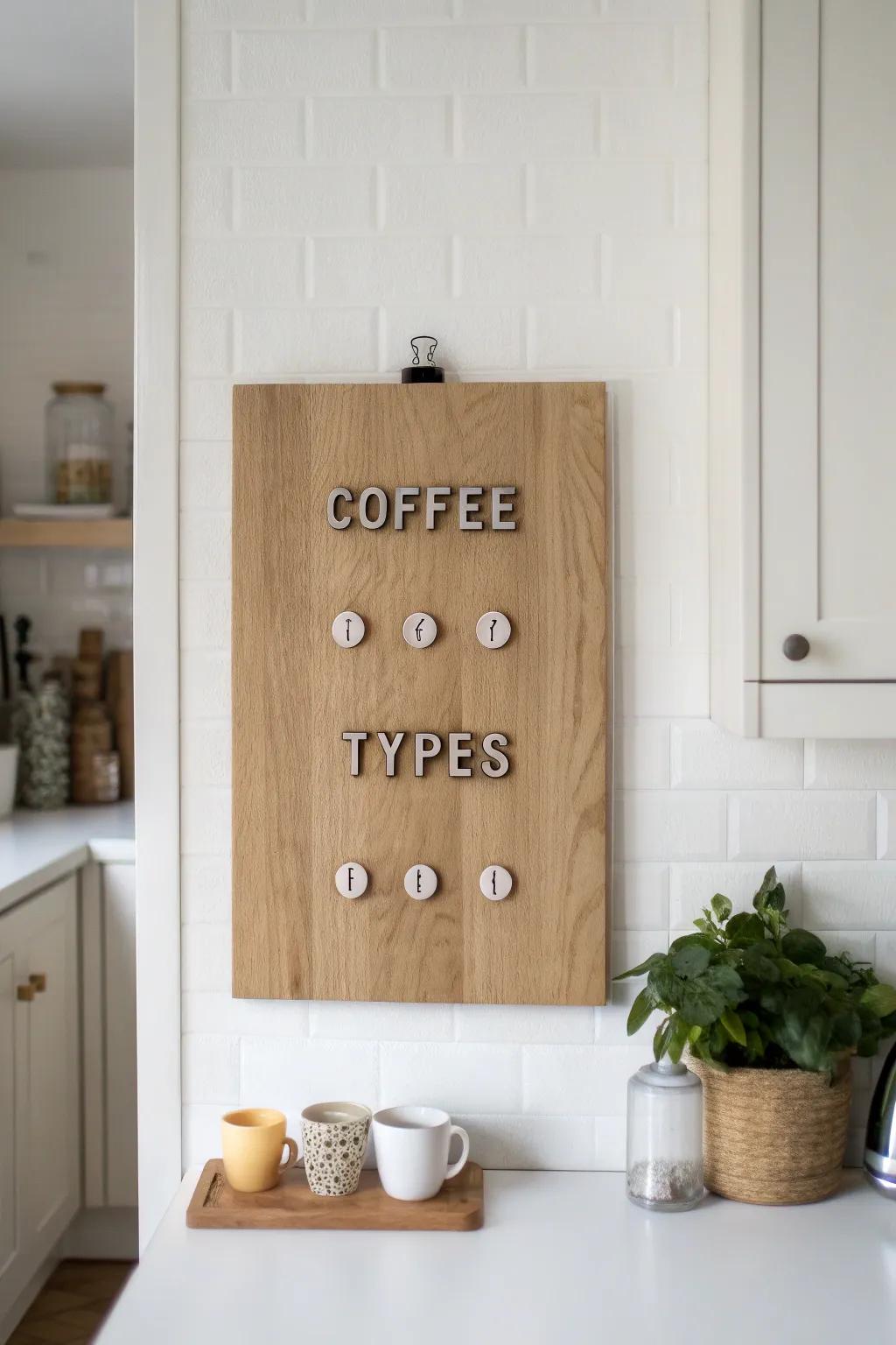 Create your coffee corner masterpiece with a touch of magnetic magic.
