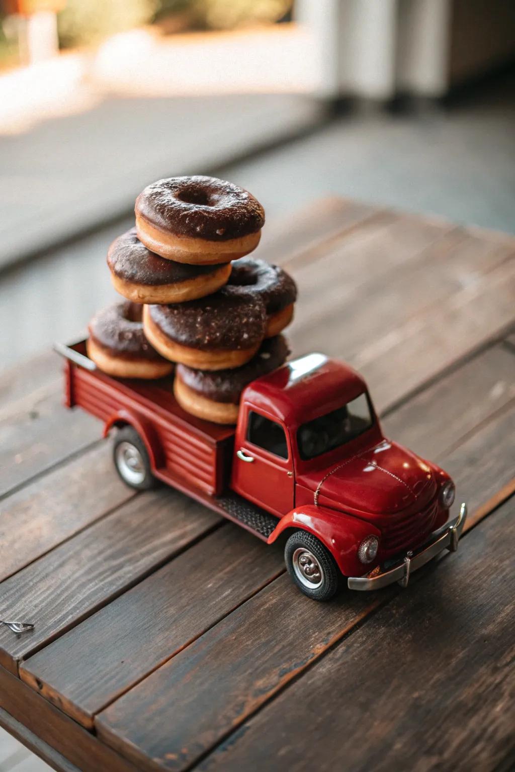 Rev up your party with these delicious 'spare tire' donuts!