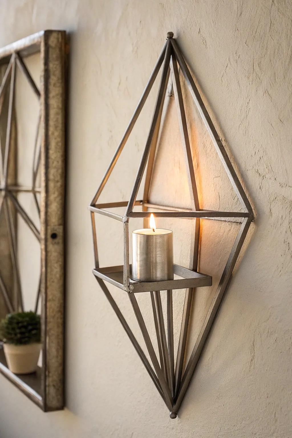 Illuminate your space with a touch of modern elegance: a handcrafted minimalist metal sconce that blends simplicity and style.