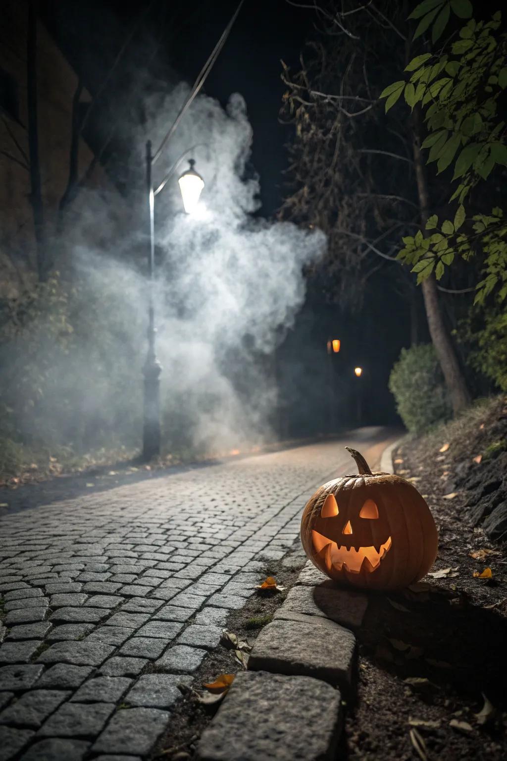 Guide your guests with a mystical pumpkin pathway this Halloween.