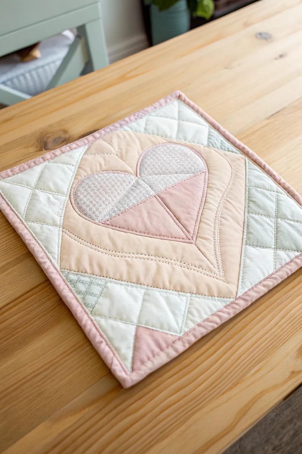 Craft your heart into every stitch with elegant, themed quilt blocks.