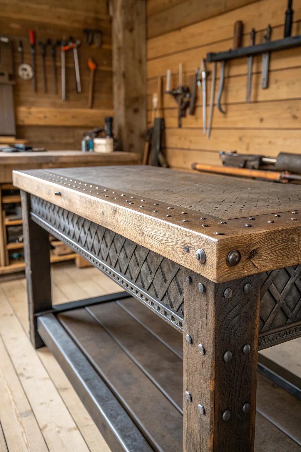 Elevate your workbench with industrial charm and unmatched durability.