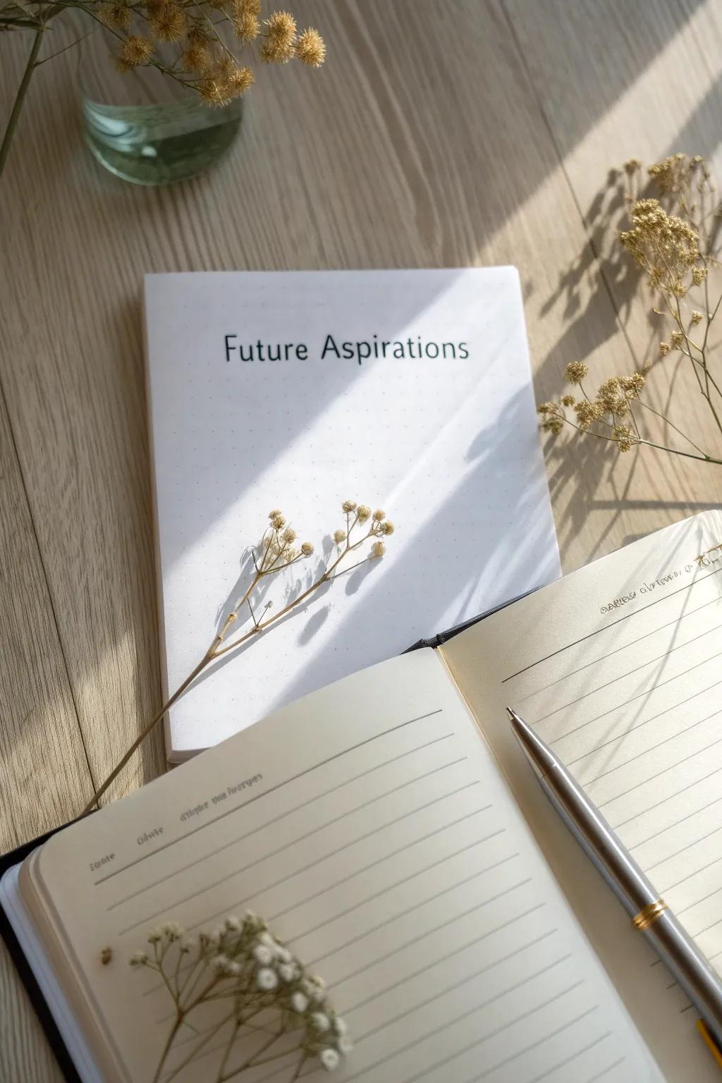Capture your dreams with style and simplicity in this elegant time capsule journal.