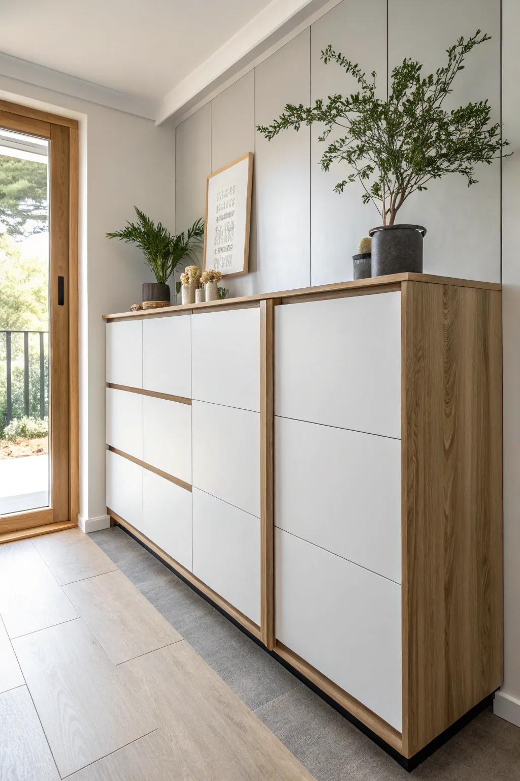 Embrace the elegance of handle-less cabinets for a modern, minimalist kitchen transformation.