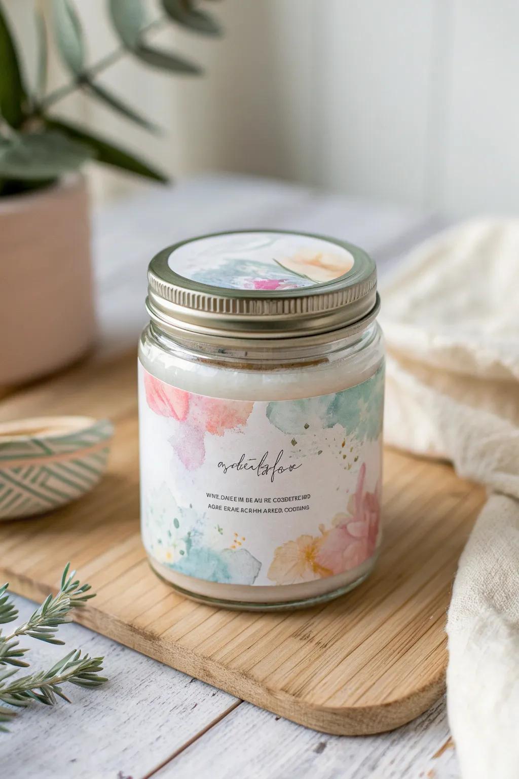 Add an artistic flair to your storage with these enchanting watercolor labels.