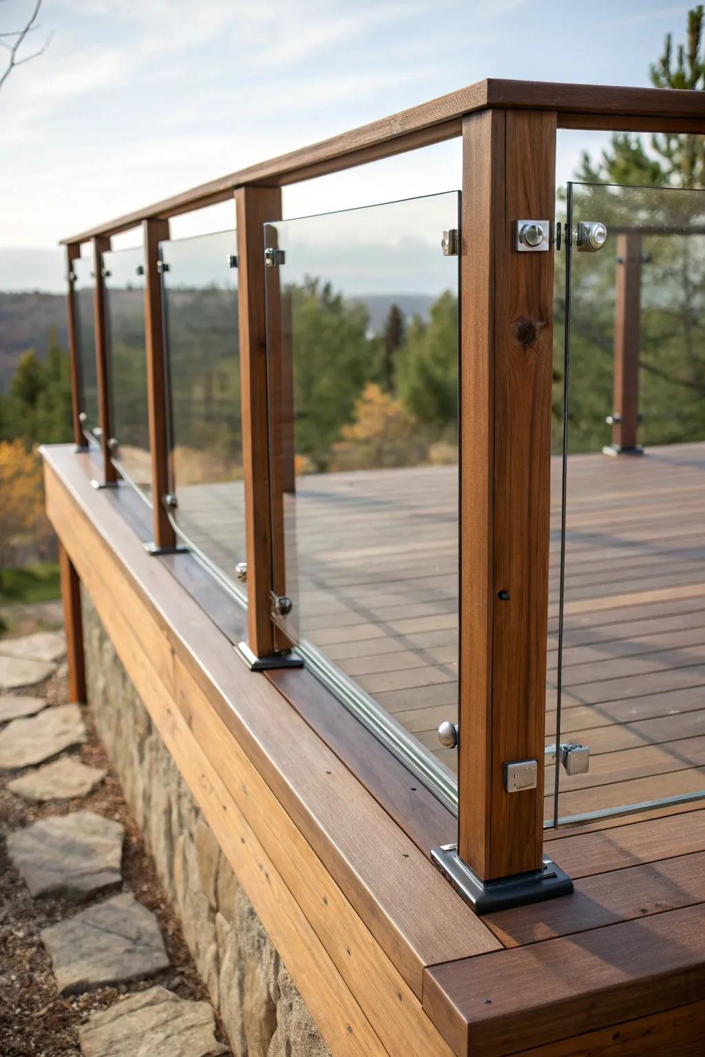 Elevate your view with the perfect blend of glass and wood elegance.
