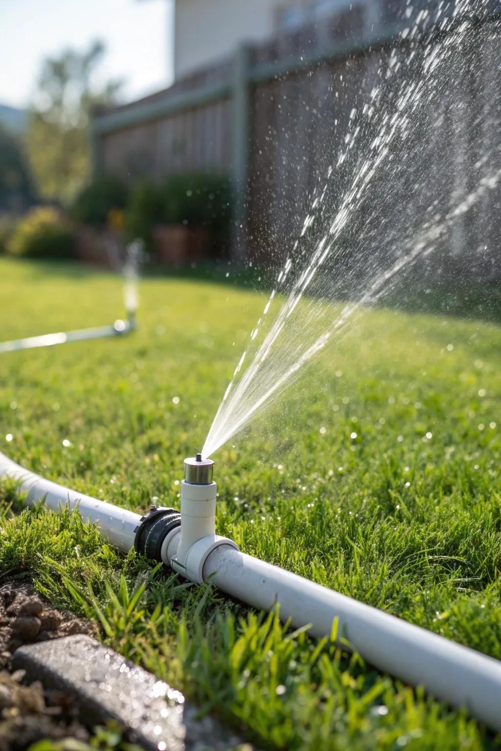 Transform your garden into a lush paradise with this DIY PVC lawn sprinkler—efficiency meets elegance.