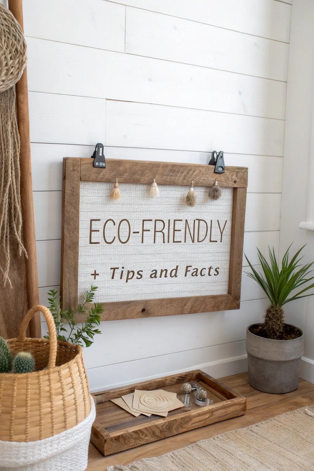 Craft your own eco-friendly message board and inspire with sustainability and style.