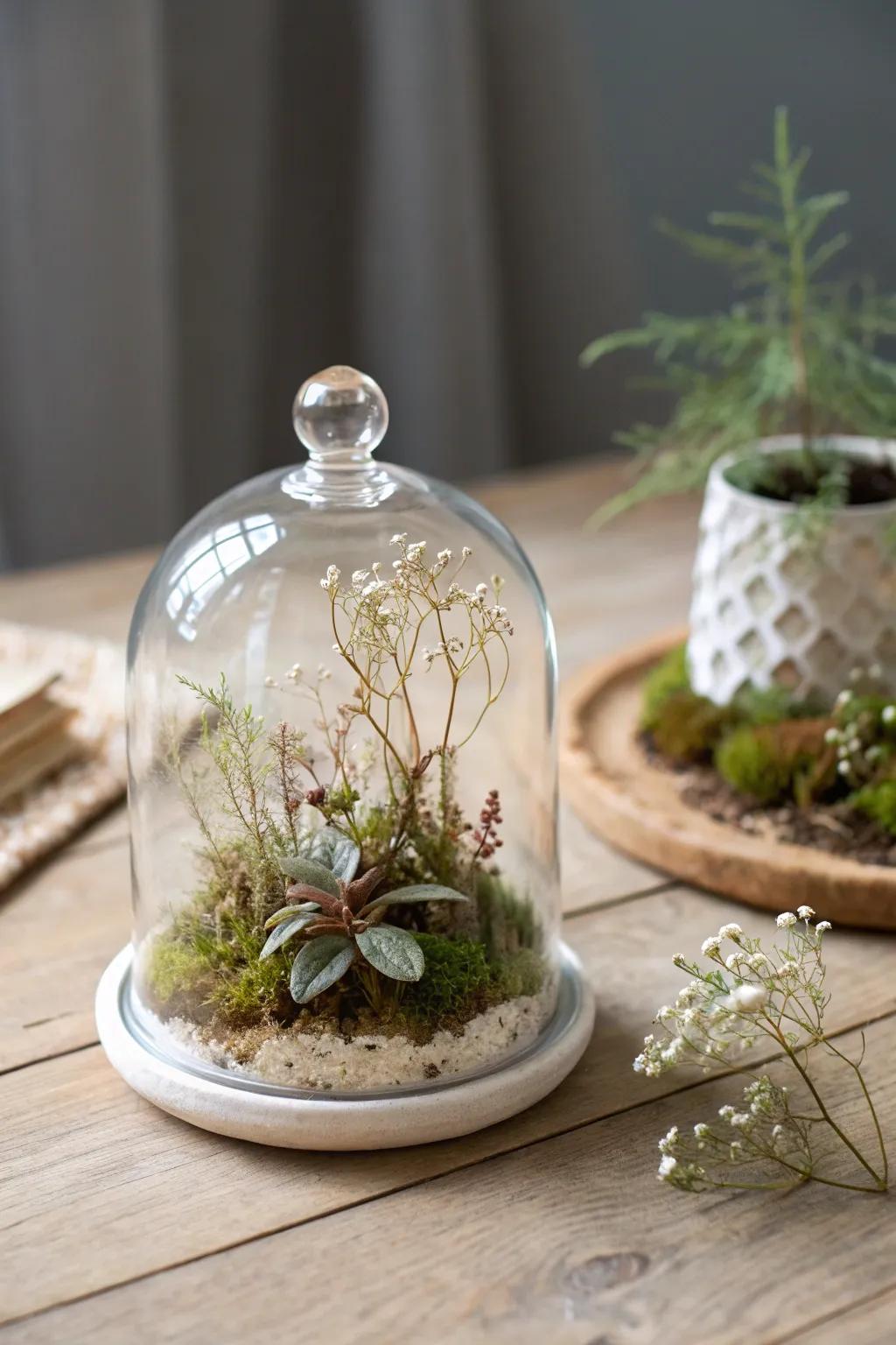 Tiny wonders: Craft your own mini terrarium with shrink plastic for a touch of natural elegance.