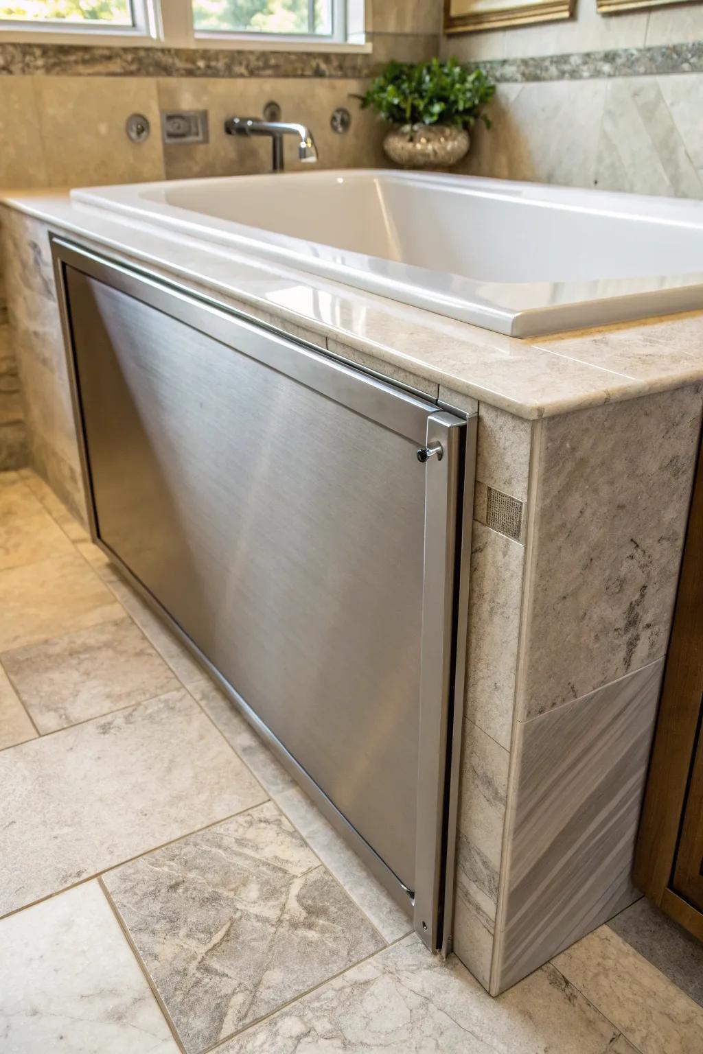 Effortlessly stylish and functional: Discover the elegance of a magnetic tub access panel.