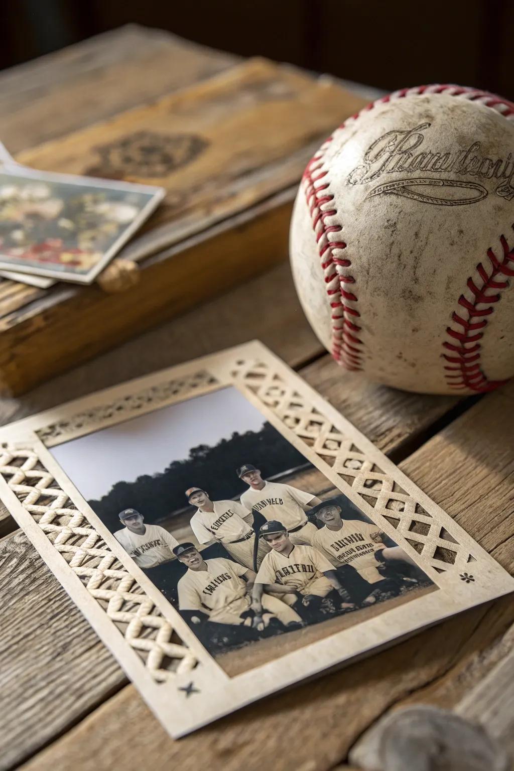 When craftsmanship meets nostalgia: Create the perfect greeting card for baseball enthusiasts.