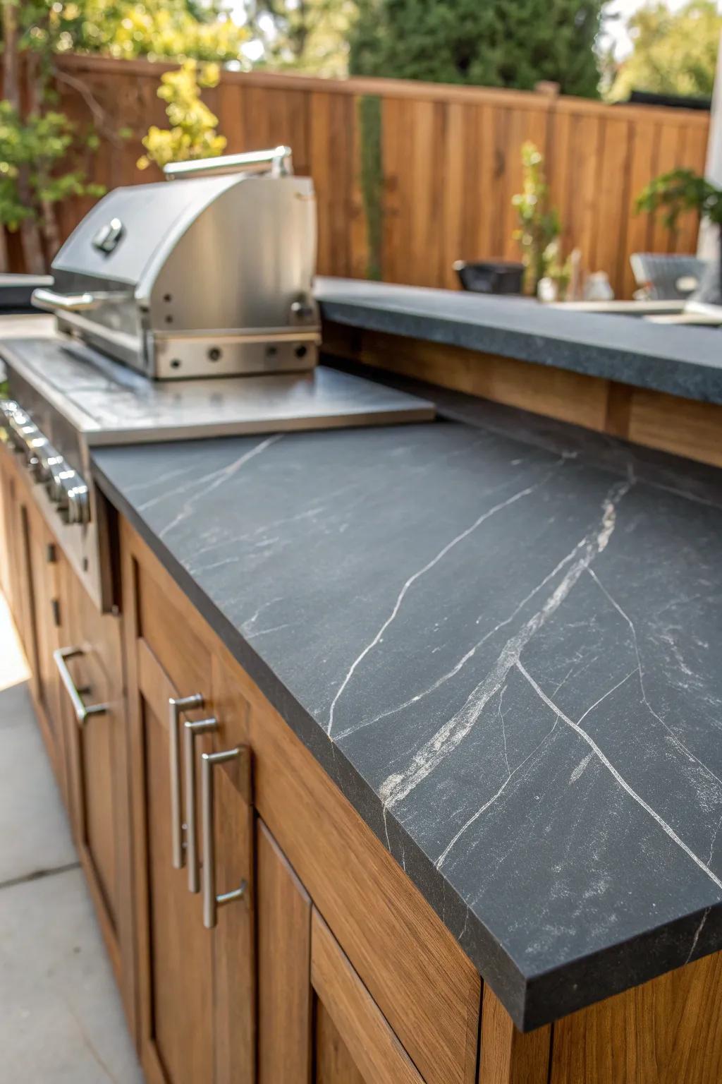 Elevate your BBQ space with the timeless elegance of soapstone.