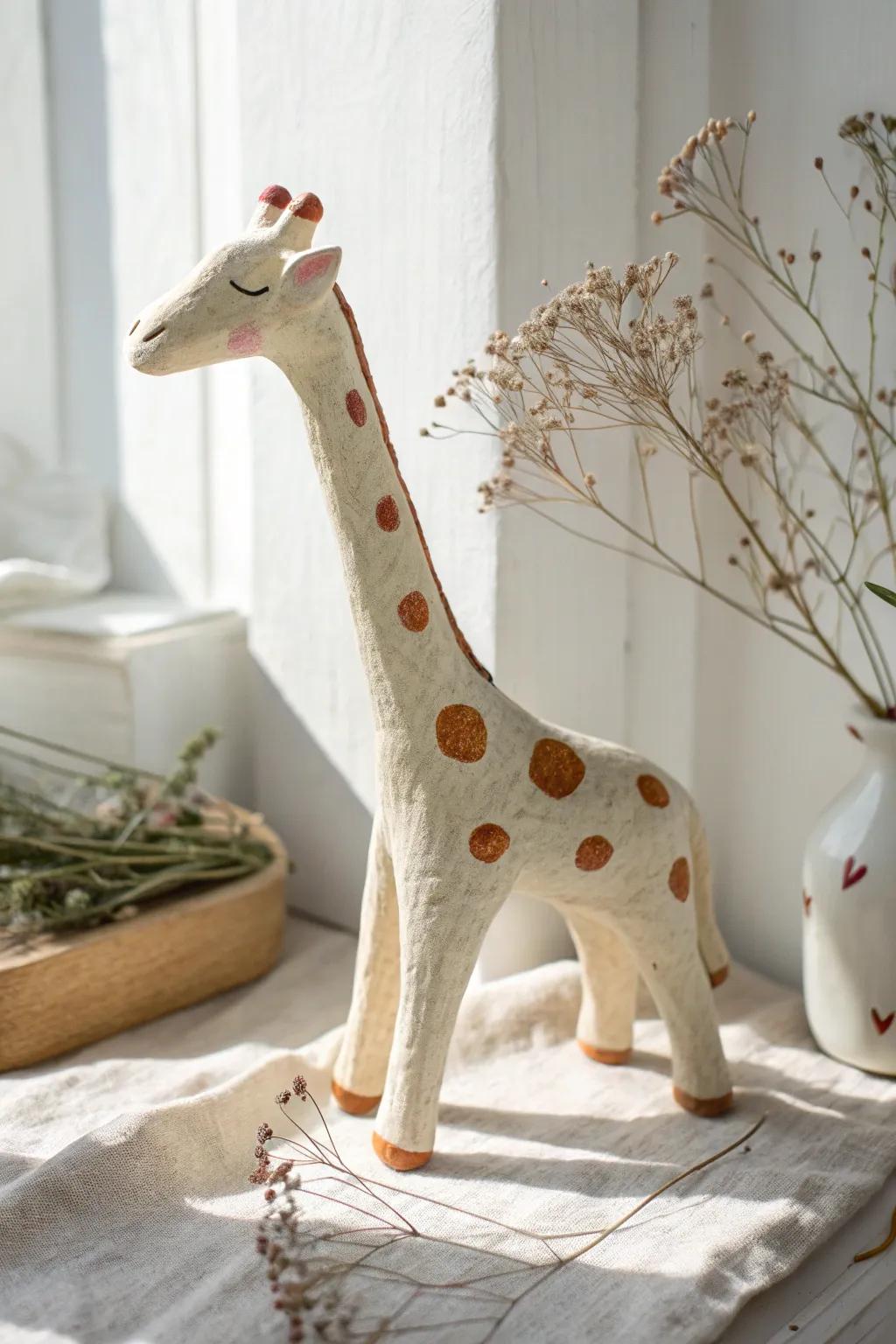 Unleash your creativity with this chic playdough giraffe—where elegance meets play!