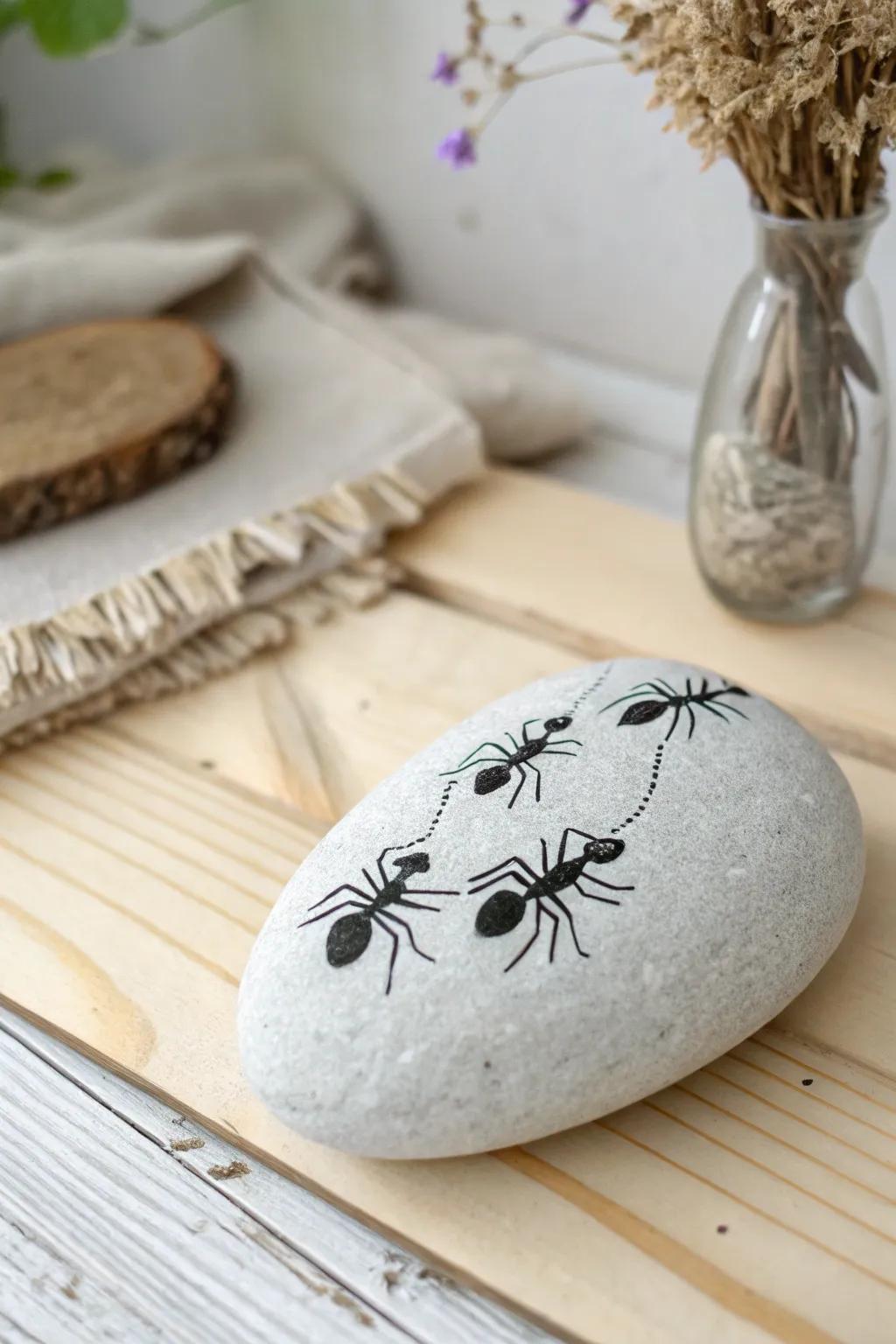 Bring whimsy to your table with these charming painted ants!