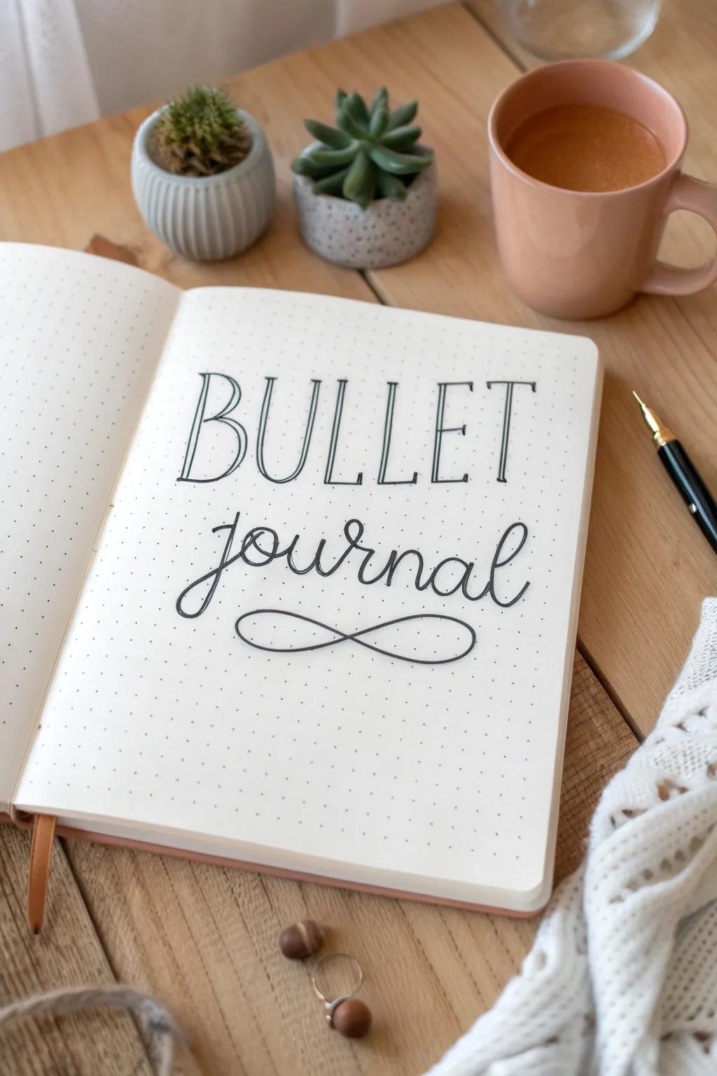 Add a playful twist to your bullet journal with this quirky dotted font.