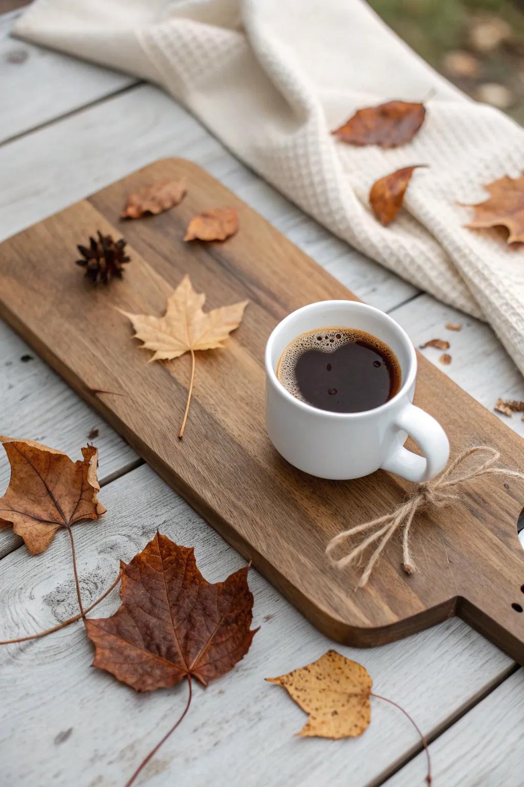 Embrace the cozy vibes of autumn with a simple yet stunning seasonal coffee board.
