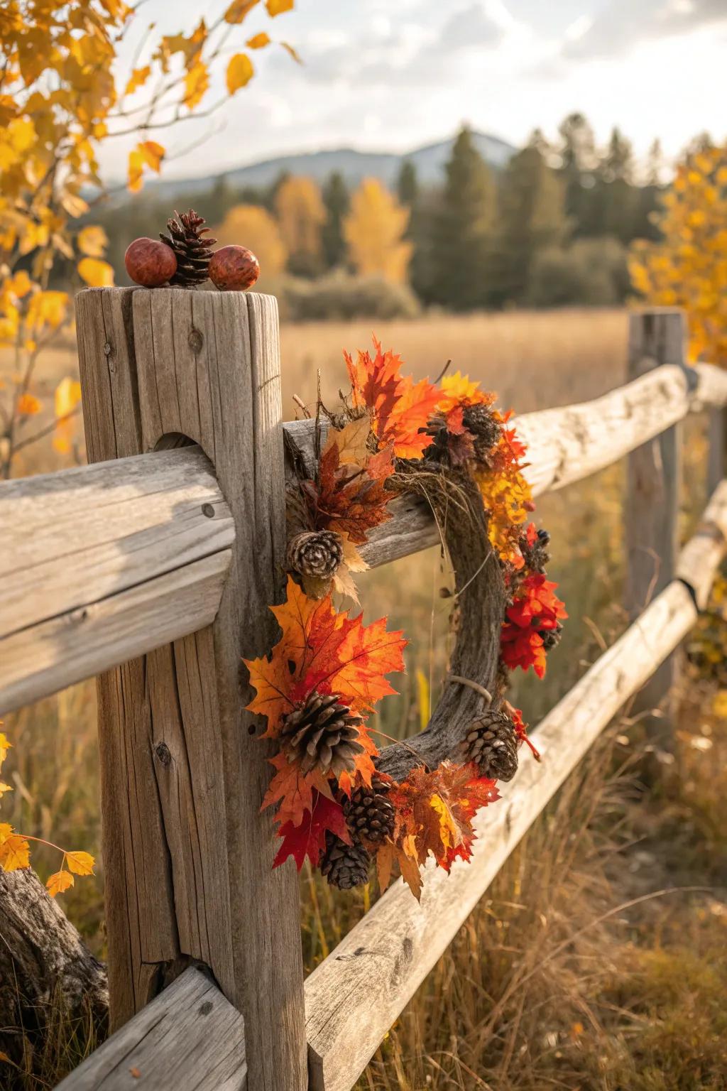 Enhance your corner fence with seasonal charm—where craftsmanship meets nature's palette.