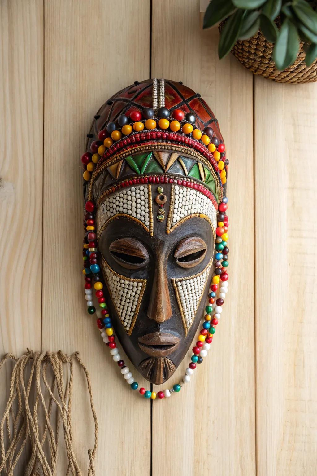Unleash your creativity with this vibrant mix-and-match African mask project, perfect for adding a touch of handcrafted elegance to your space.