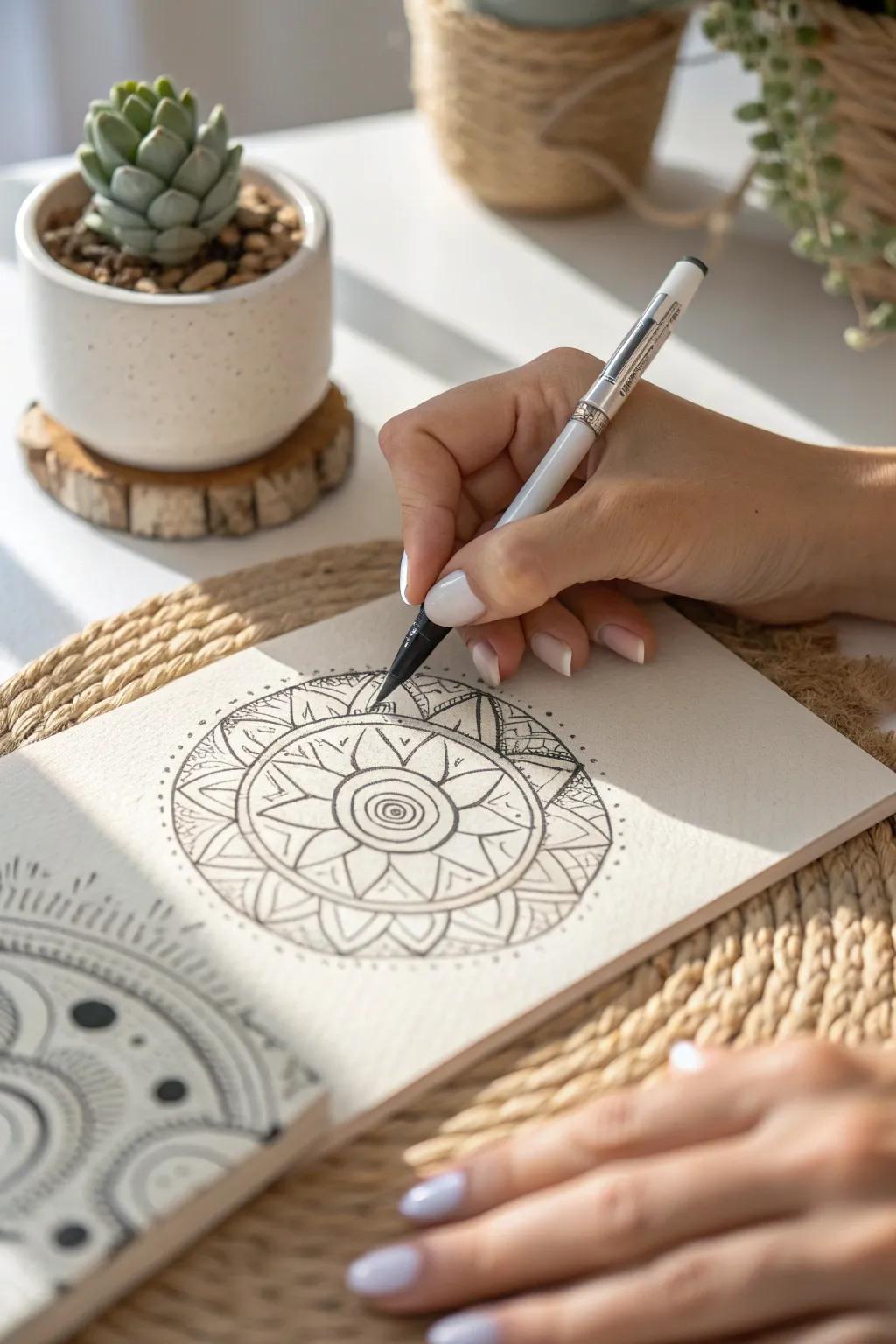 Embrace the art of Zentangle: where simplicity meets creativity in every pen stroke.
