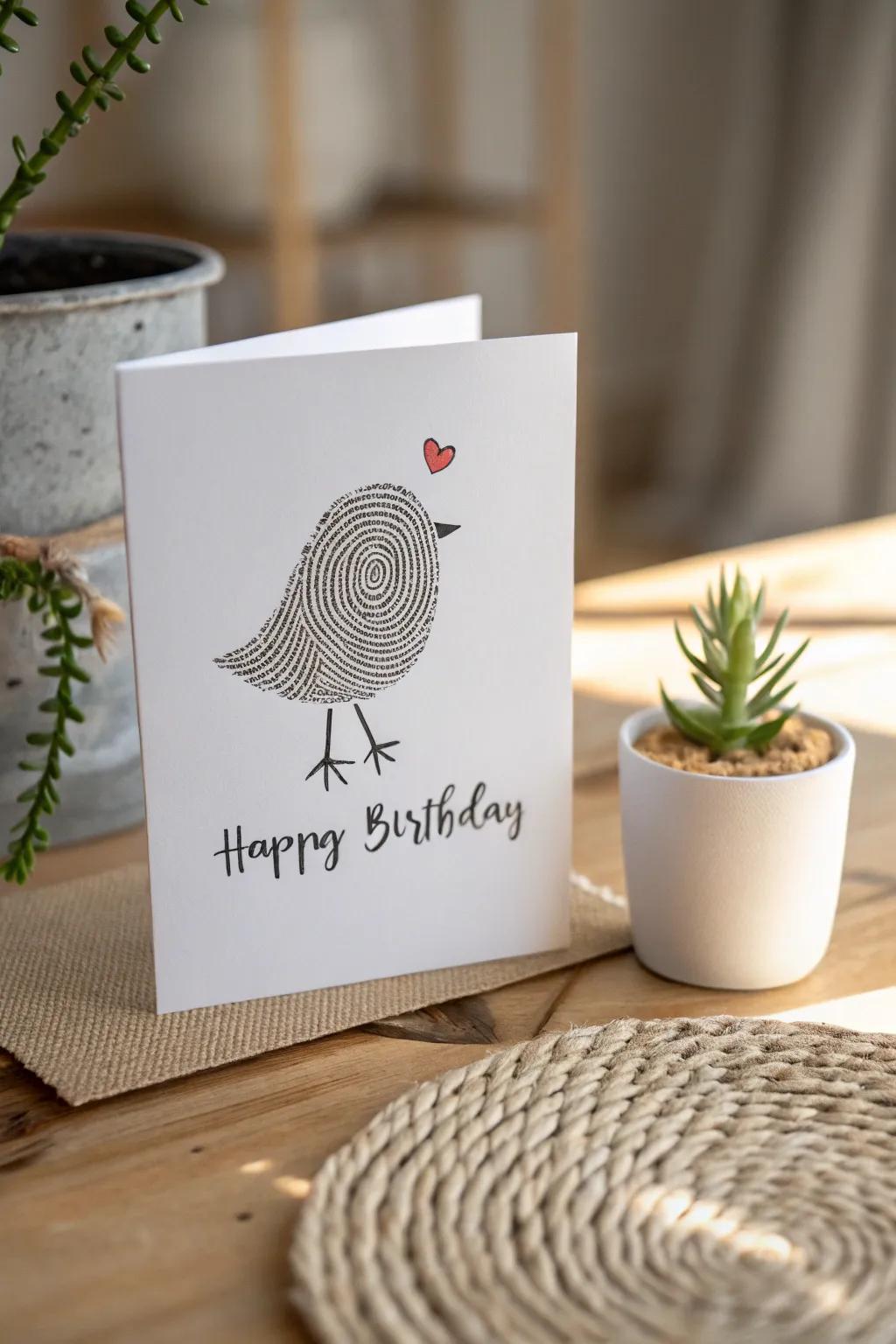 Craft your own whimsical fingerprint animal cards for a unique birthday surprise!