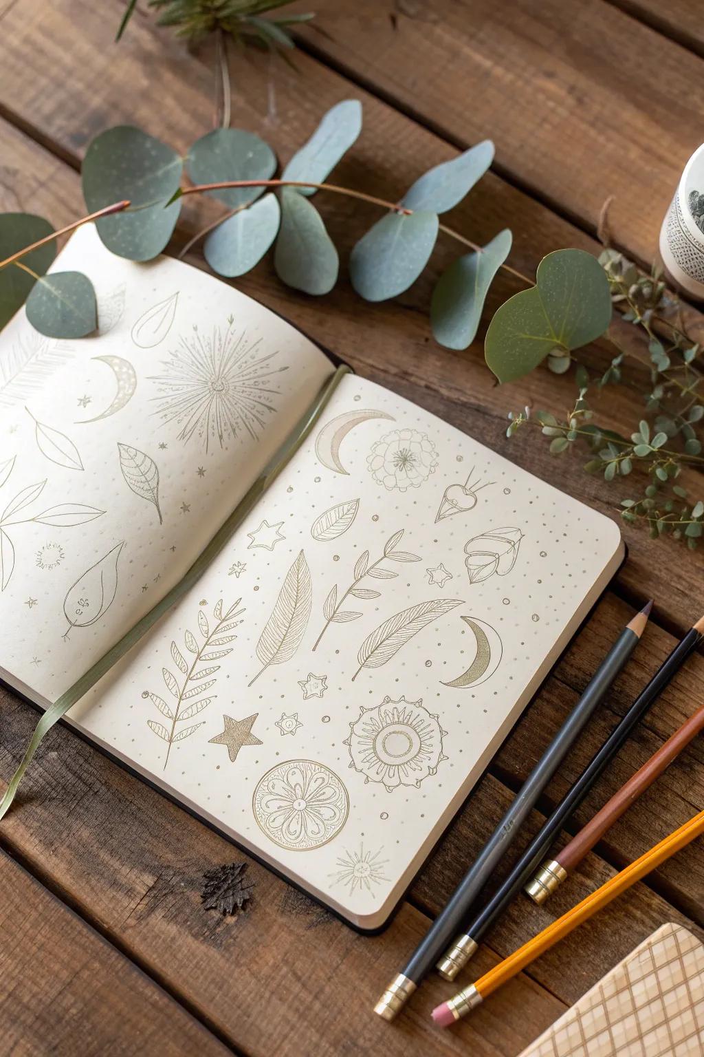 Embrace your creative side with delicate doodles and minimalist charm.