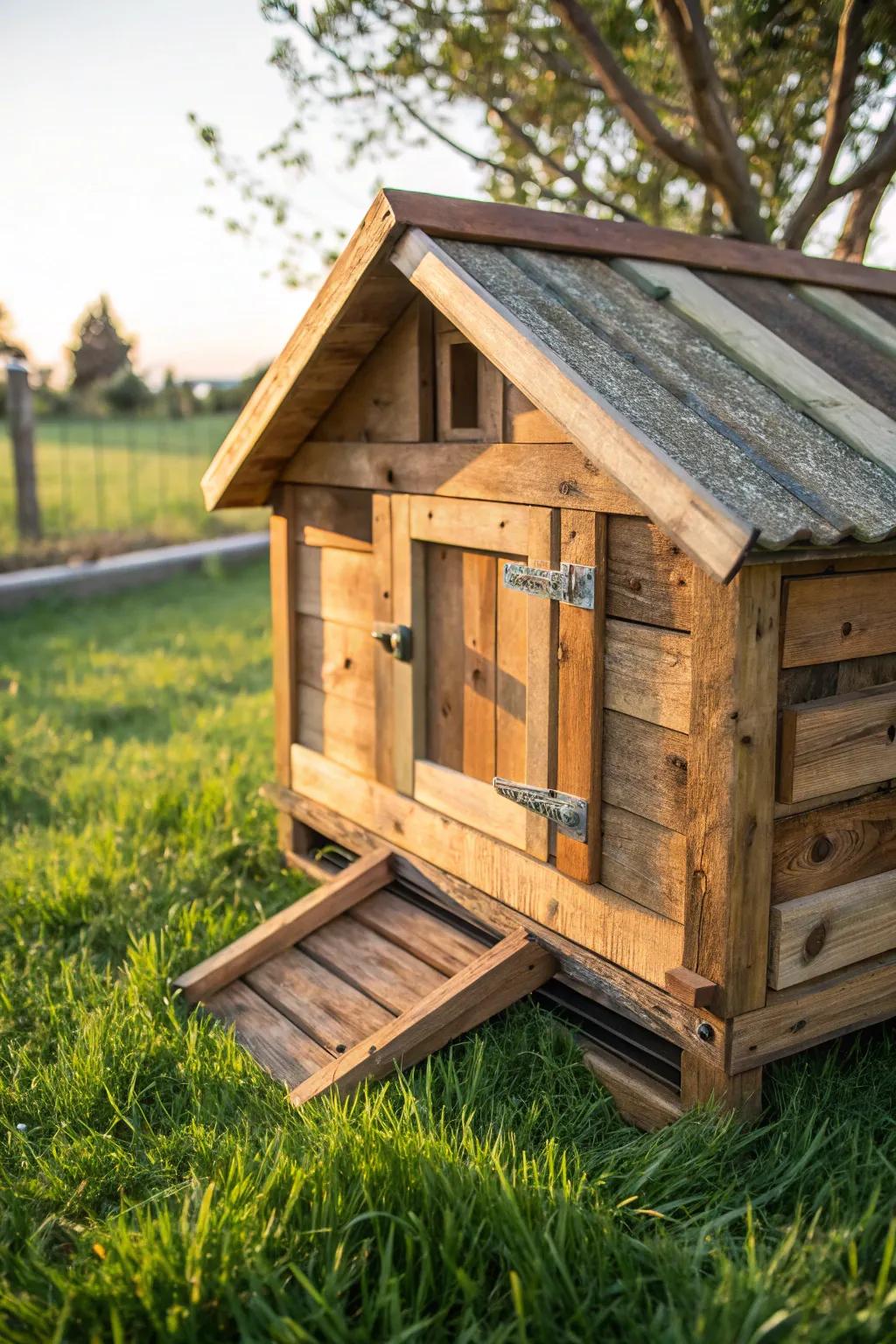 Discover rustic elegance with a handcrafted barnwood chicken coop, blending charm and durability.