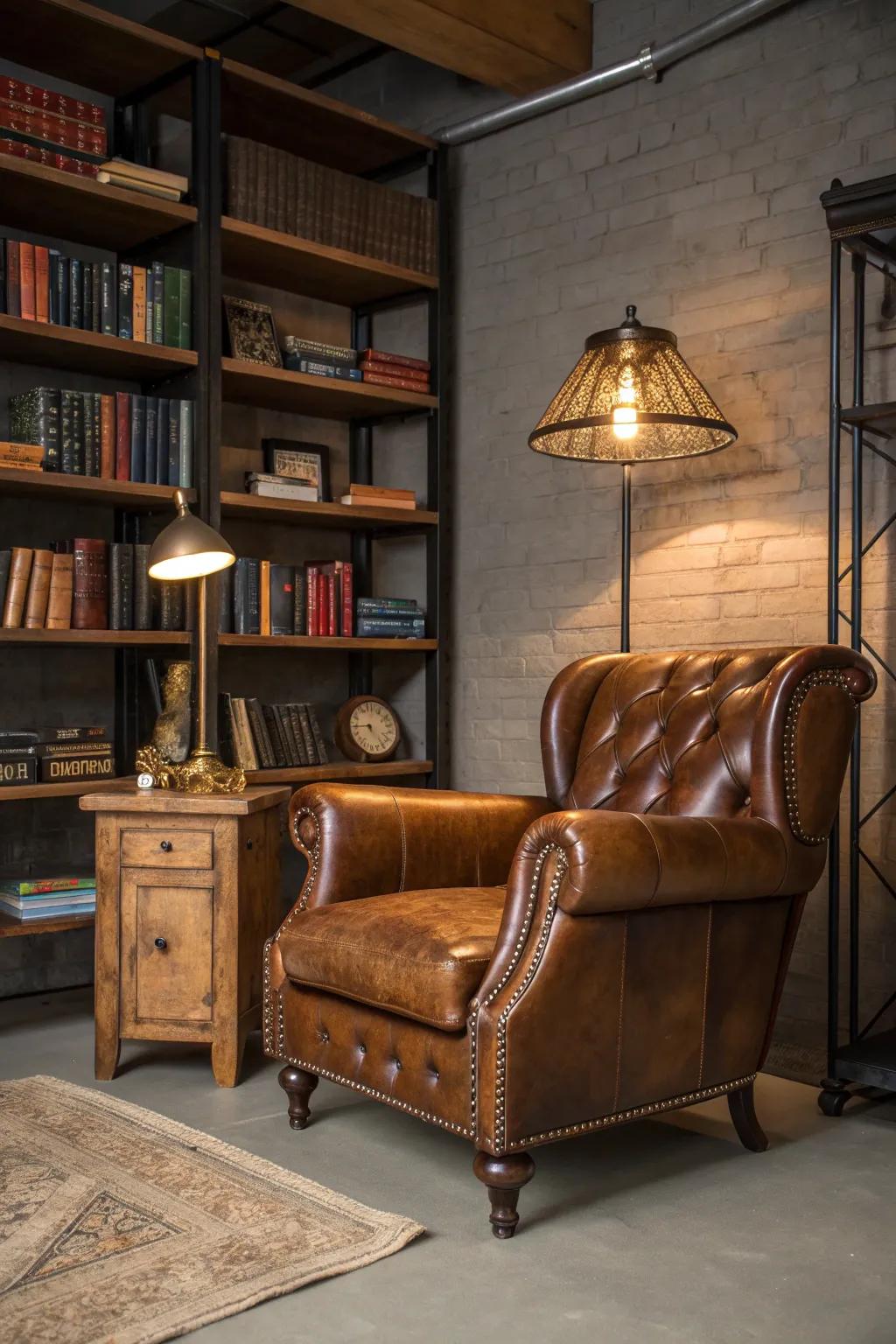Transform your garage into a sanctuary of comfort and creativity with a touch of classic craftsmanship.