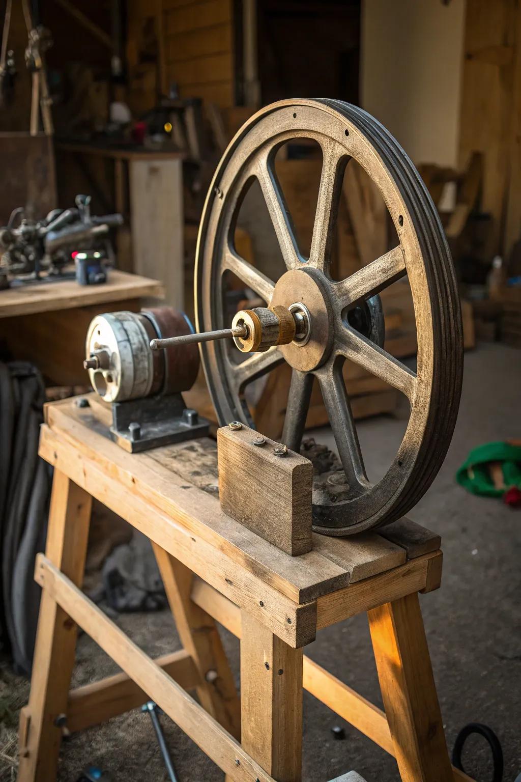 Unleash kinetic power with a DIY flywheel wood splitter, where craftsmanship meets raw energy.